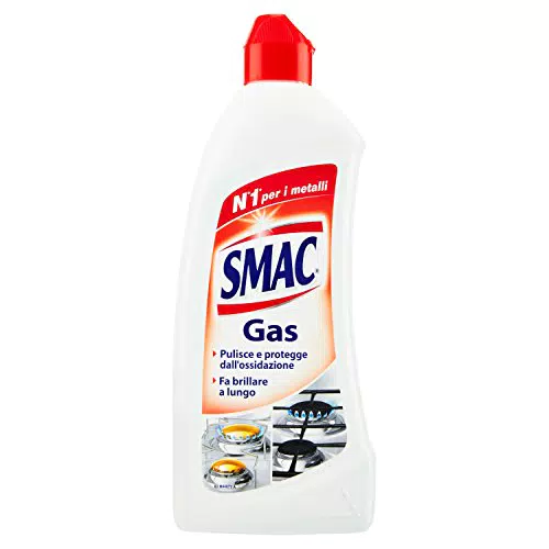 Smac - Gas, Detergente per Piastre e Fornelli, Azione Pulente e Brillantezza