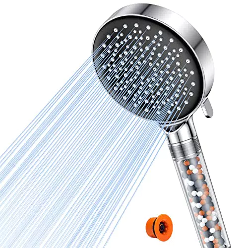 Soffione doccia alta pressione con 6 tipi di getto