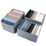 Sofore Set di 3 Organizer per Cassetti per armadio, Grigio