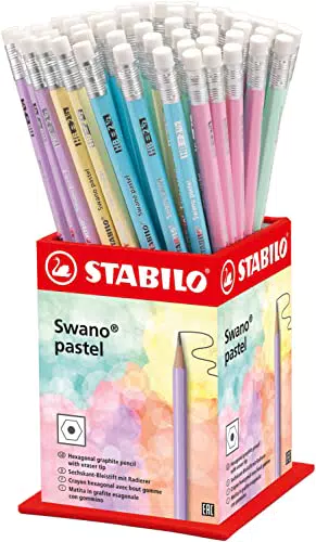 Stabilo Swano - Matita in grafite, 72 pezzi, colori pastello HB