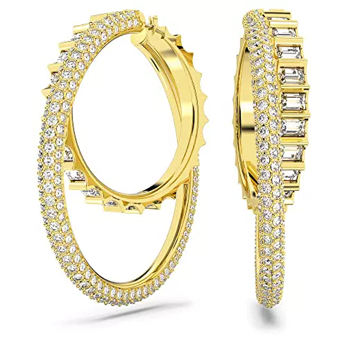 Swarovski Rota Orecchini a Cerchio, con Zirconia e Cristalli Swarovksi a Taglio Misto