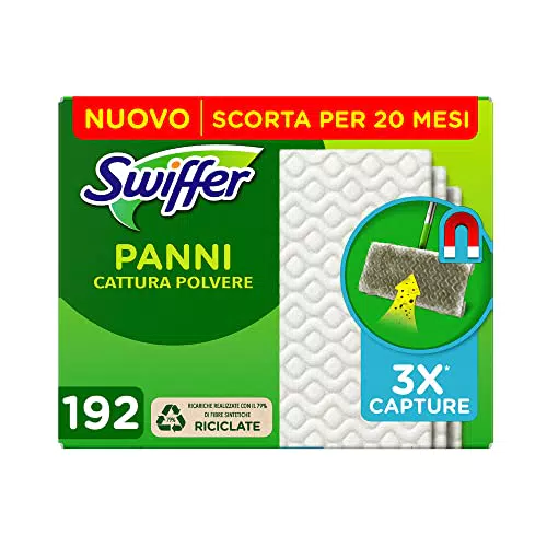 Swiffer Panni Catturapolvere, 192 Panni Dry