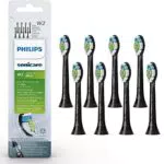 Testine per spazzolino sonico Philips Sonicare Original W2 Optimal White Standard - Confezione da 8 unità in nero