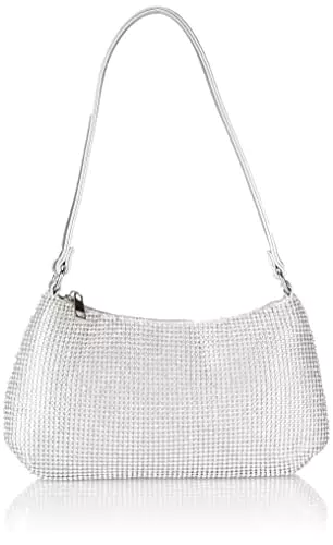 The Drop Melanie Small Shoulder Bag Borse a Spalla, Paillettes d'Argento