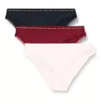 Tommy Hilfiger 3P Bikini Micro Lace Mutandine, Light Pink/Rouge/Desert Sky