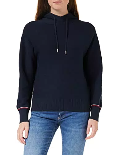 Tommy Hilfiger Felpa con Cappuccio, blu, M