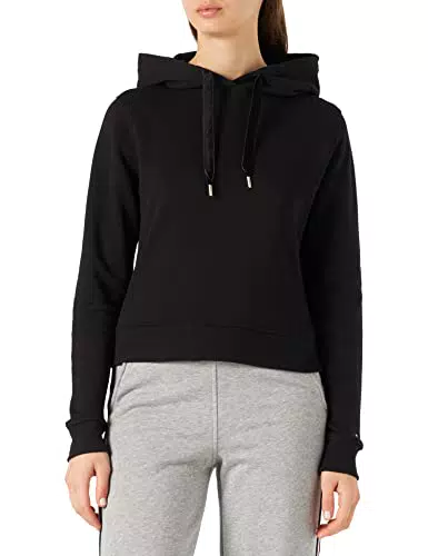 Tommy Hilfiger Felpa Corta con Cappuccio in Velluto Reg
