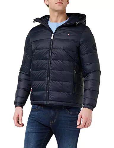 Tommy Hilfiger Giacca Trapuntata con Cappuccio Tessute