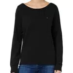 Tommy Hilfiger maglione donna in jersey, nero, XXS