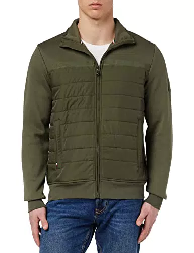 Tommy Hilfiger Cardigan Giacca in Maglia con Zip Uomo Mix Media Cerniera