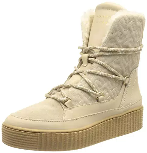 Tommy Hilfiger Monogramma di Scarponi da Neve, beige, 41