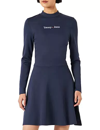 Tommy Jeans Vestito Svasato lineare Fit & Flare, blu, S
