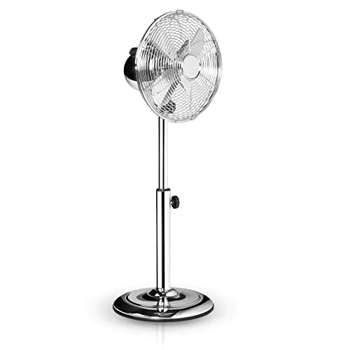 Tristar VE-5952 Ventilatore a piantana 30 W 25 cm Ø Altezza regolabile 80 cm 3 Velocità Oscillante 85° Manico Integrato