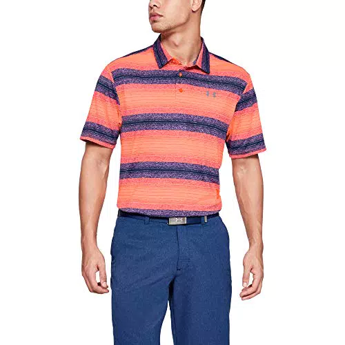 Under Armour Playoff 2.0 Polo, Uomo, arancione/viola, S