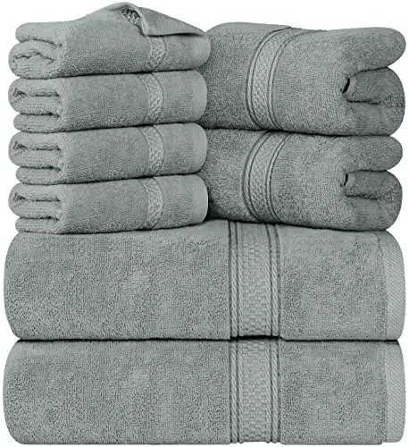 Utopia Towels-Set Di 8 Pezzi, 2 Asciugamani, 2 Asciugamani e 4 Strofinacci