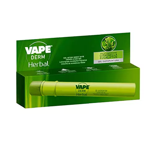 Vape Derm Herbal, Penna Gel Dopo Puntura Zanzare Mosche Tafani Api Vespe e Meduse