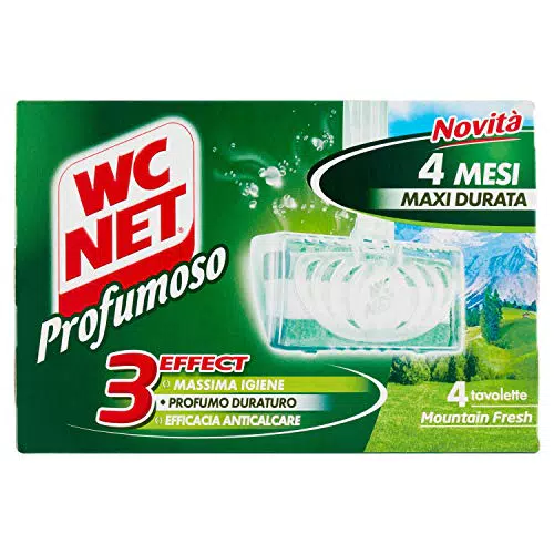Wc Net - Tavoletta Profumoso 3 Effect, Fragranza Mountain Fresh, 4 Pezzi