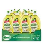 Winni's - Detersivo Piatti e Stoviglie a Mano, Fragranza Bergamotto e Aloe, 12 pezzi