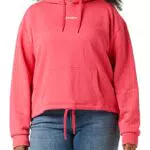 Wrangler Felpa con Cappuccio Drawcord, Rosa Acceso, S