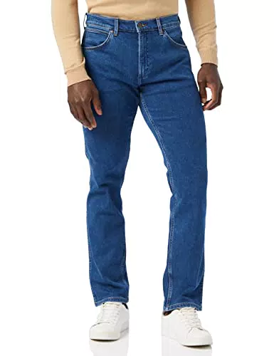 Wrangler Greensboro Jeans Straight, Blu, 50W / 32L Uomo