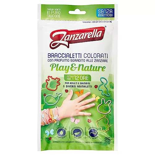 Zanzarella, 25 Braccialetti Antizanzare Play & Nature