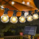 zemty Catena luminosa Esterno Solare, 9.2M/30.2Ft 25+2 G40 LED 4 Modalità Filo Luci Esterno Lampadine da Esterno da Appendere Impermeabile per Partito