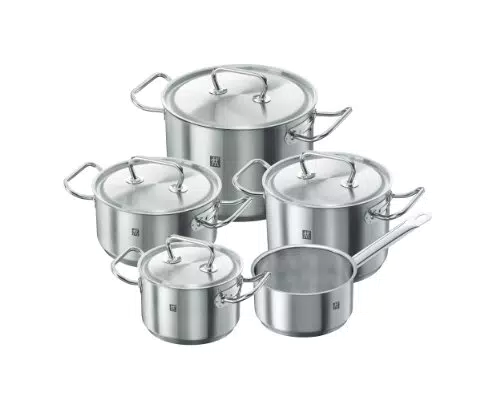 ZWILLING Set di Pentole, 5 Pezzi, 4 Coperchi, Adatto per Induzione