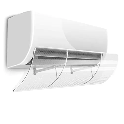 ABCCC Deflettore condizionatore & Aria condizionata Vento deflettore Deflettore per climatizzatore impedisce il soffiaggio diretto trasparente Parabrezza