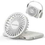ALACRIS Mini Ventilatore Portatile da Collo Design alla Moda 3 Velocità Regolabile Ventilatore Ricaricabile USB per il Campeggio Ufficio Shopping Viaggi
