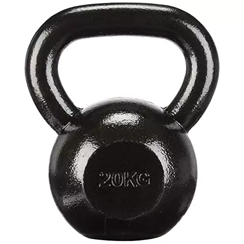 Amazon Basics - Kettlebell in ghisa, 16 kg, Nero
