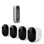 Arlo Pro 4, 4 Telecamere di Videosorveglianza WiFi con Video doorbell Wifi