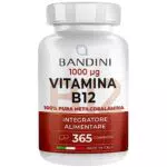 Bandini Vitamina B12 Vegan - Metilcobalamina 1000 µg - 365 compresse Vegane - 1 Anno di Fornitura - Vitamina B12 sublinguale - Vitamina B12 - Contribuisce al normale metabolismo energetico