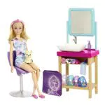 Barbie-Playset SPA con Bambola Barbie Bionda con Maschere
