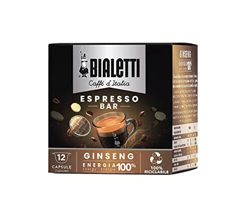 Bialetti Caffè d'Italia, Box 12 Capsule, Ginseng, Compatibili con Macchine Bialetti sistema chiuso