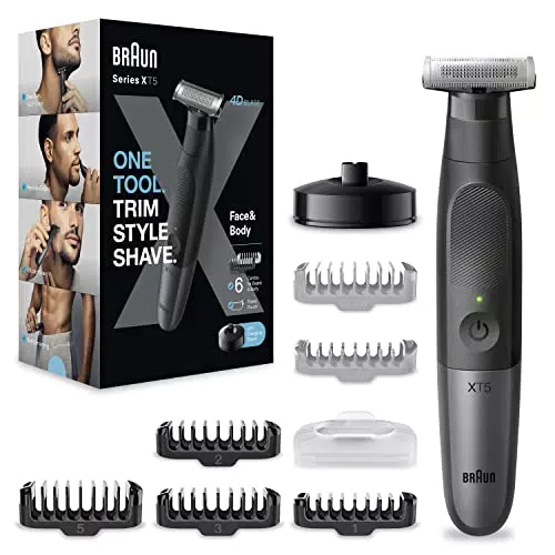 Braun Regolabarba Uomo e Rasoio Elettrico Barba E Capelli Series X