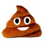 Brigamo 510, cuscino in peluche a forma di emoticon con cacca