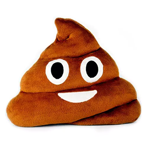 Brigamo 510, cuscino in peluche a forma di emoticon con cacca