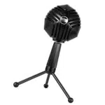 Btuty Microfono a Condensatore USB Micro a forma di sfera con mini treppiede in metallo da scrivania per PC portatili