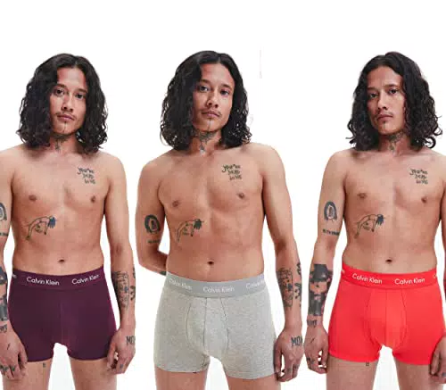 Calvin Klein Low Rise Trunk 3pk Boxer, Multicolore, XS Uomo