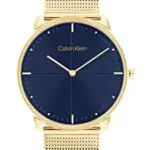 Calvin Klein Orologio Analogico al Quarzo con Cinturino in Maglia Metallica in Acciaio Inossidabile Dorato - 25200153