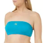 Calvin Klein Top Bikini a Fascia Donna Imbottito, Blu