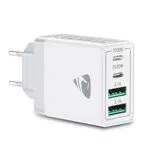 Caricatore Rapido USB C 40W 4Porto Presa Caricatore USB Multipla PD & QC3.0 Carica Cellulare