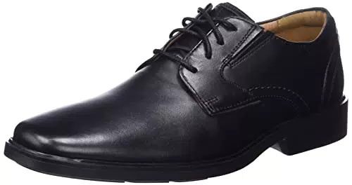Clarks Lite Low, Oxford Uomo, Pelle Nera