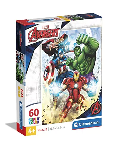 Clementoni Supercolor Marvel Avengers-60 Pezzi Bambini 4 Anni