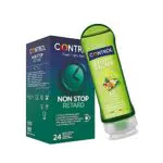 CONTROL Kit composta da n°1 Confezione di preservativi Senso 24 pz e n°1 Gel Massaggio 2in1 Exotic Escape
