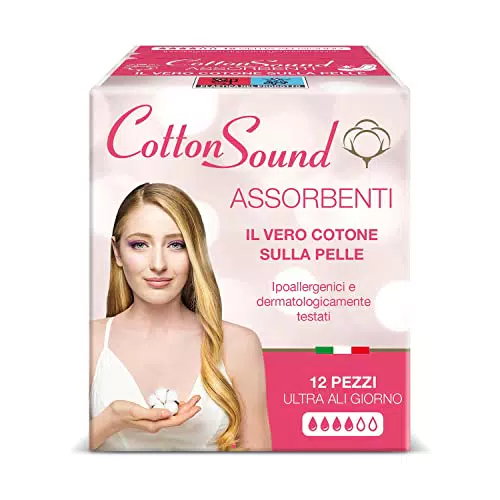 COTTON SOUND ULTRA ALI GIORNO Assorbenti con Cotone 12 Pezzi