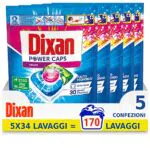 Dixan Power Caps Color, Detersivo Lavatrice in Capsule, 170 lavaggi