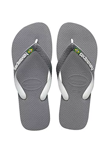 havaianas Brasil Mix, Infradito Unisex - Adulto, Steel Grey White White