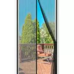 Hommie Zanzariera Magnetica 90x210cm Zanzariera Porta Finestra a Calamita Resistente Traspirante Tenda Anti Mosche