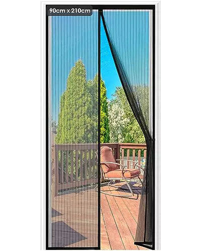 Hommie Zanzariera Magnetica 90x210cm Zanzariera Porta Finestra a Calamita Resistente Traspirante Tenda Anti Mosche